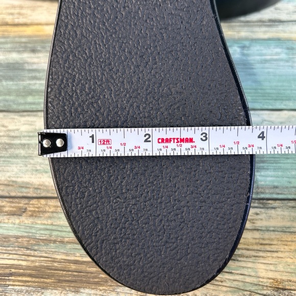 Gentle Souls Womens Theresa Platform Slide Sandal Size 8 Black Leather Slip On - Picture 9 of 13